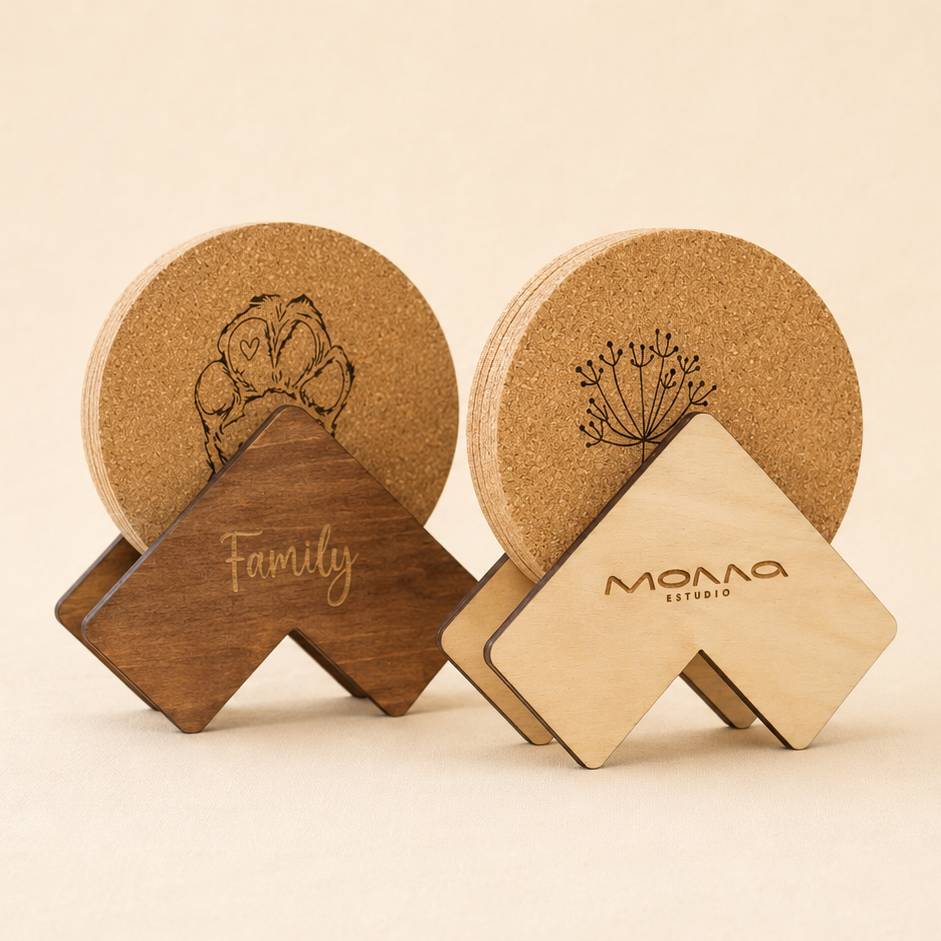 Posavasos iniciales personalizados