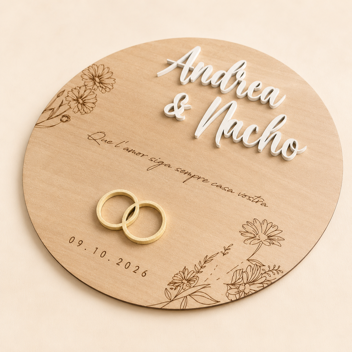 Placa Recuerdo de boda