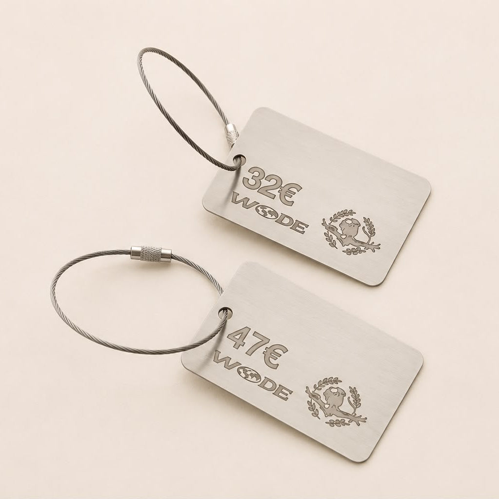 Etiquetas metal grabadas