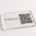 Soporte QR metacrilato transparente
