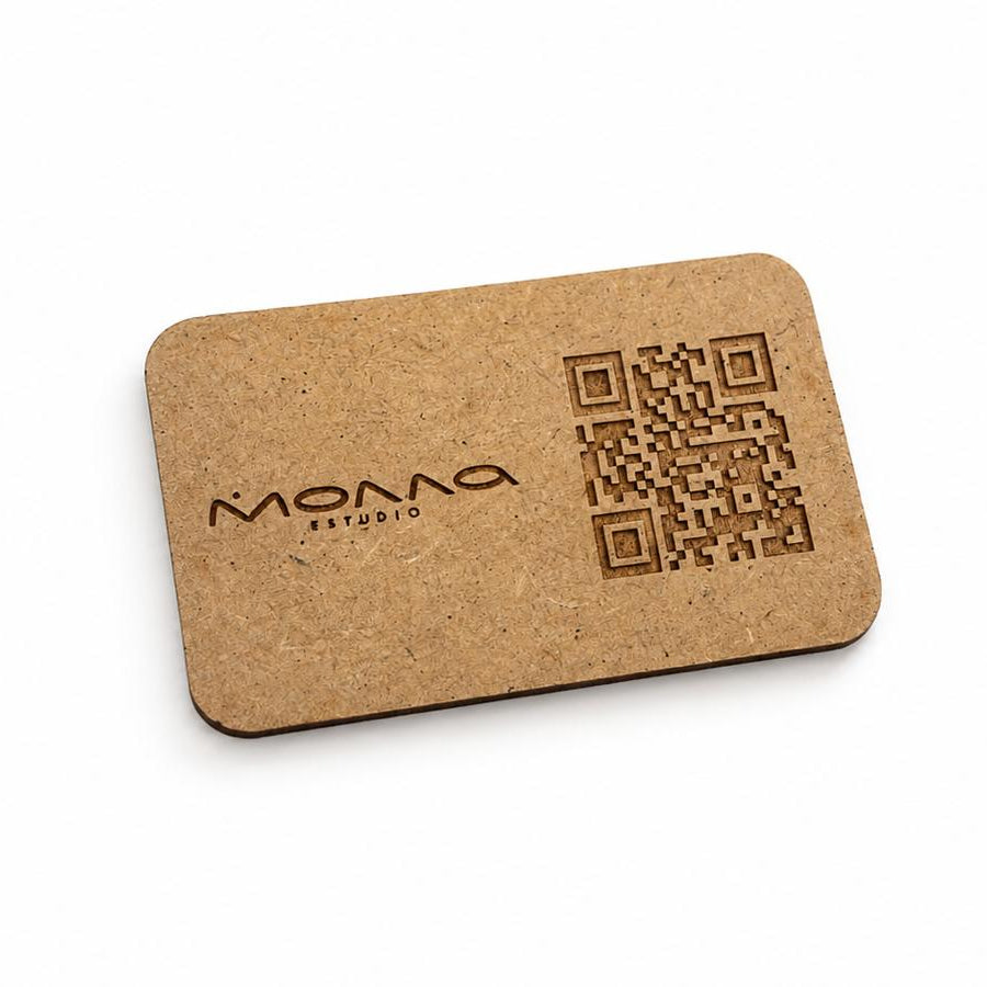 Soporte QR madera mdf