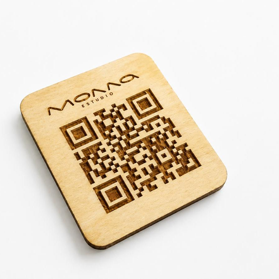 Placa QR contrachapado