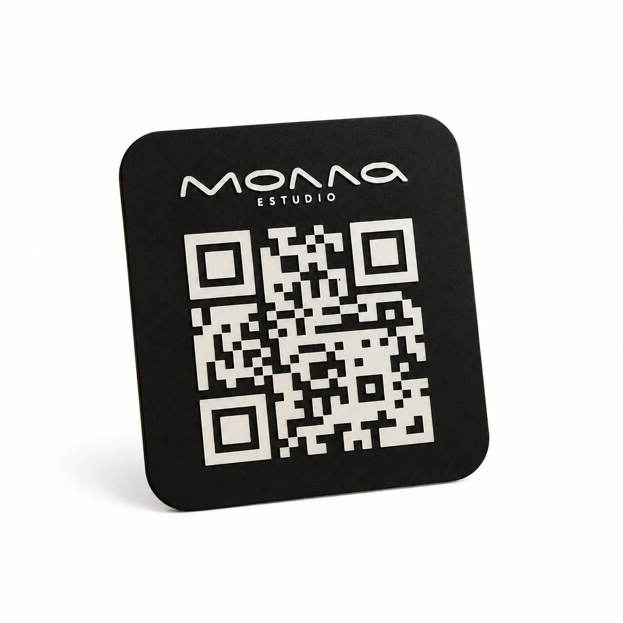 Soporte QR bicapa negro