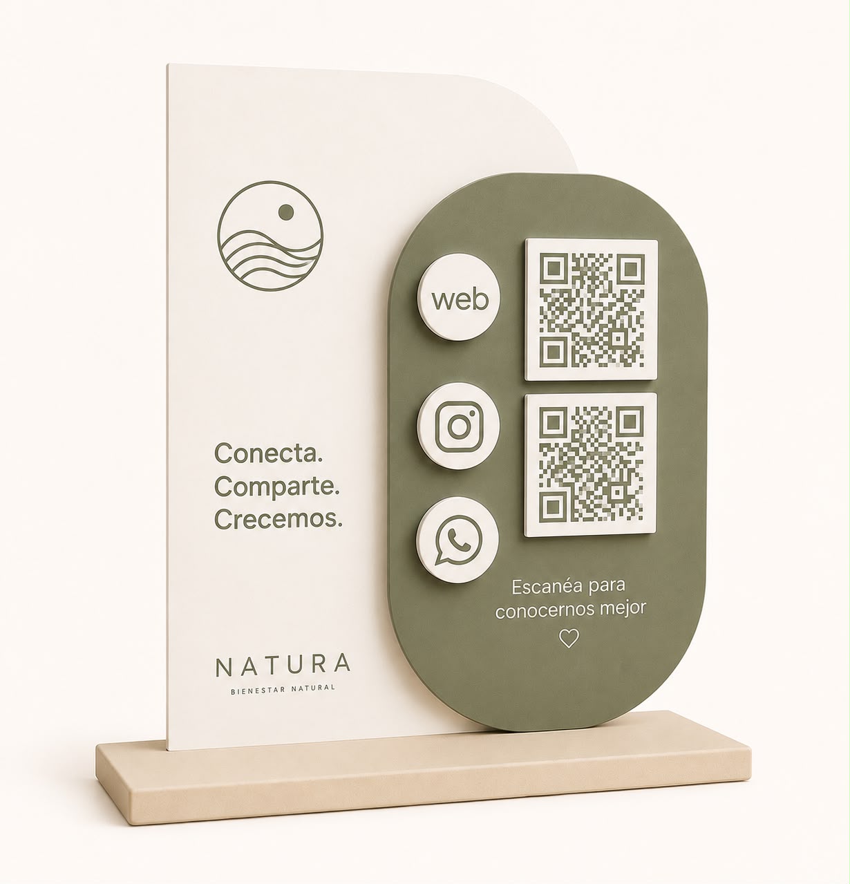 Expositor de QR premium en metacrilato