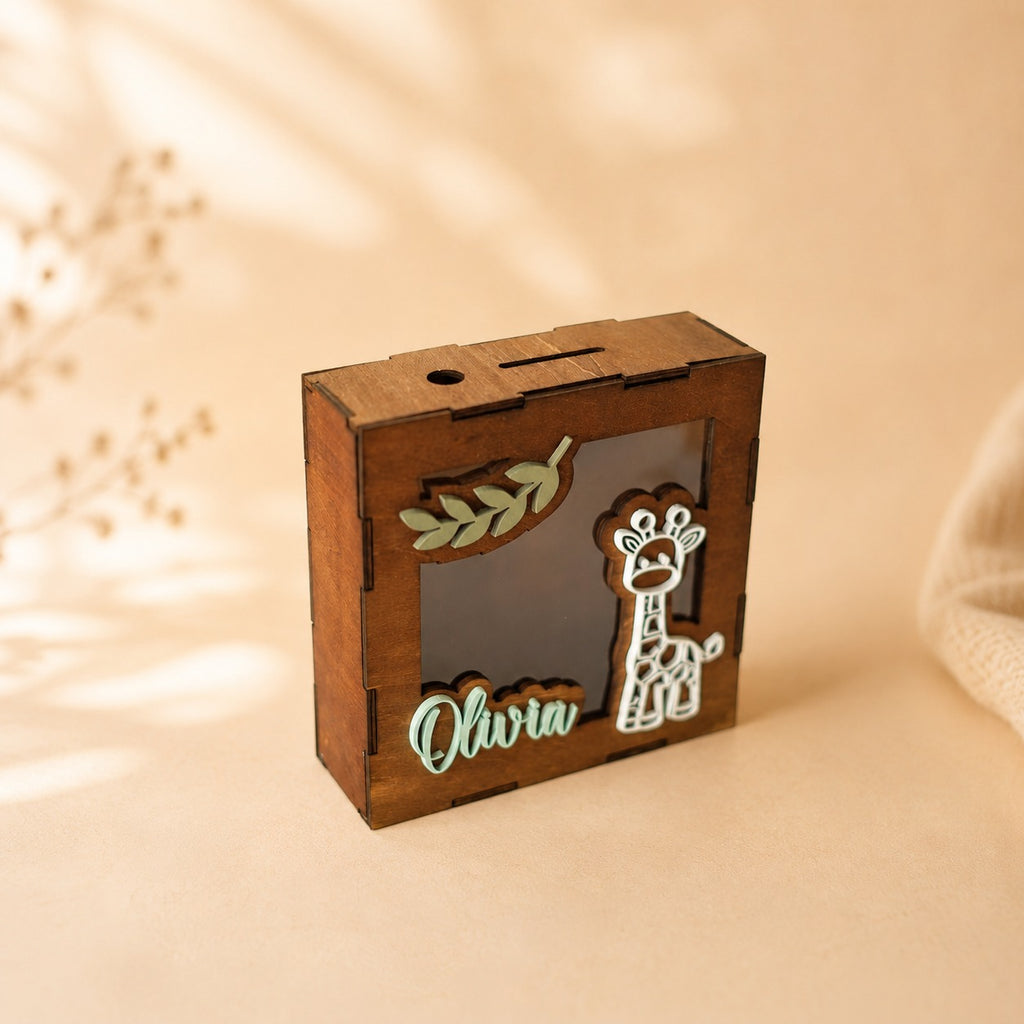 Hucha  personalizada jirafa
