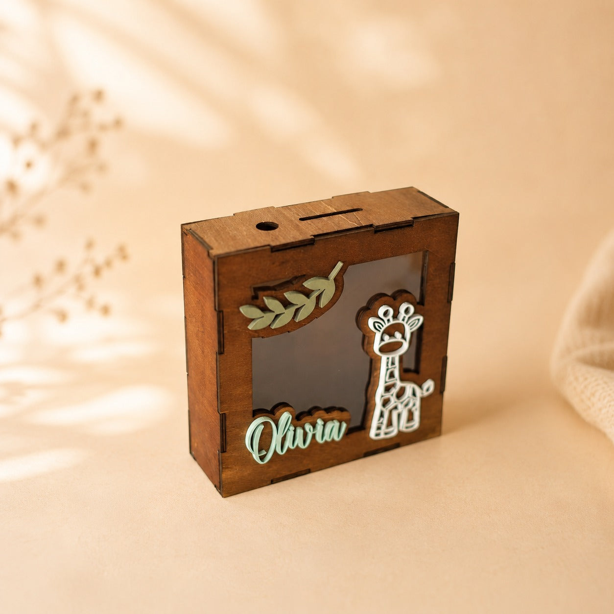 Hucha  personalizada jirafa