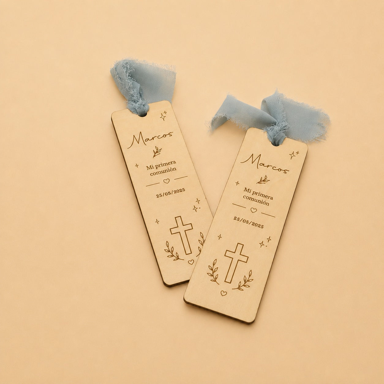 Marcapáginas personalizado madera