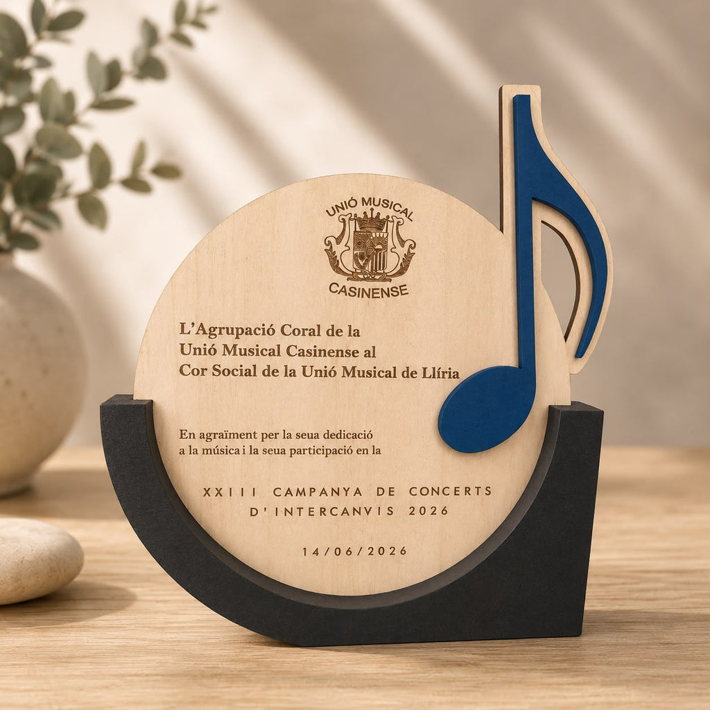 Placa Conmemorativa Personalizada de Madera