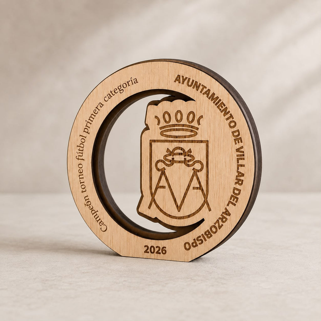 Trofeo Personalizado de Madera – Diseño Exclusivo