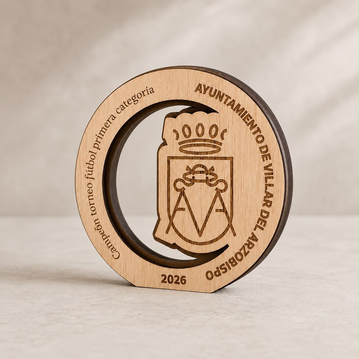 Trofeo Personalizado de Madera – Diseño Exclusivo