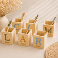 Portalápices de madera personalizados