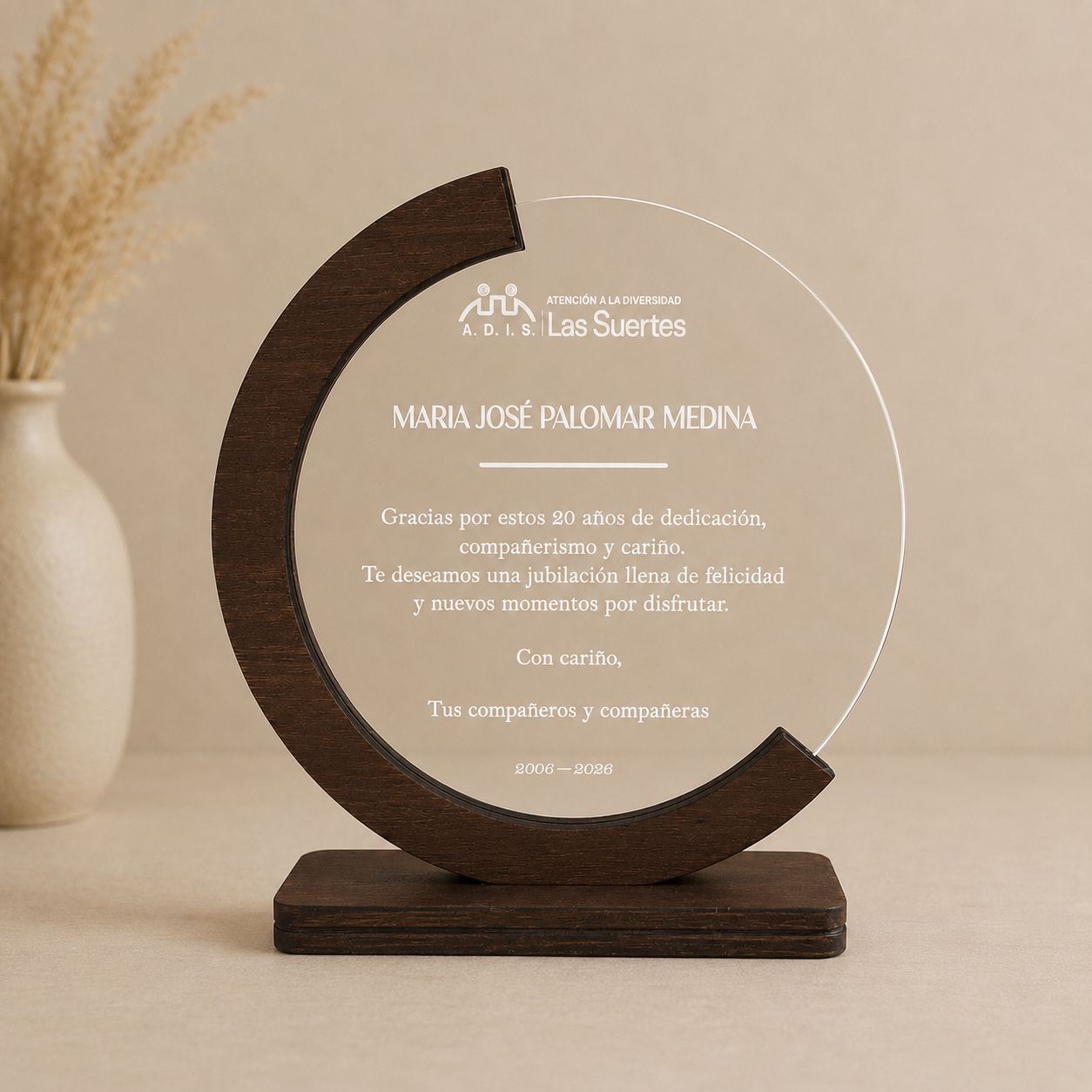 Placa conmemorativa personalizada