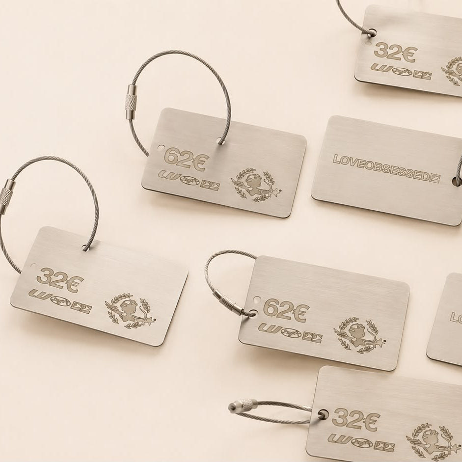 Etiquetas metal grabadas