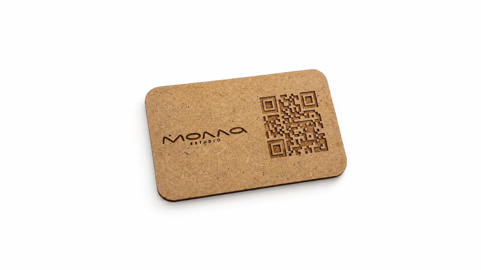 Soporte QR madera mdf