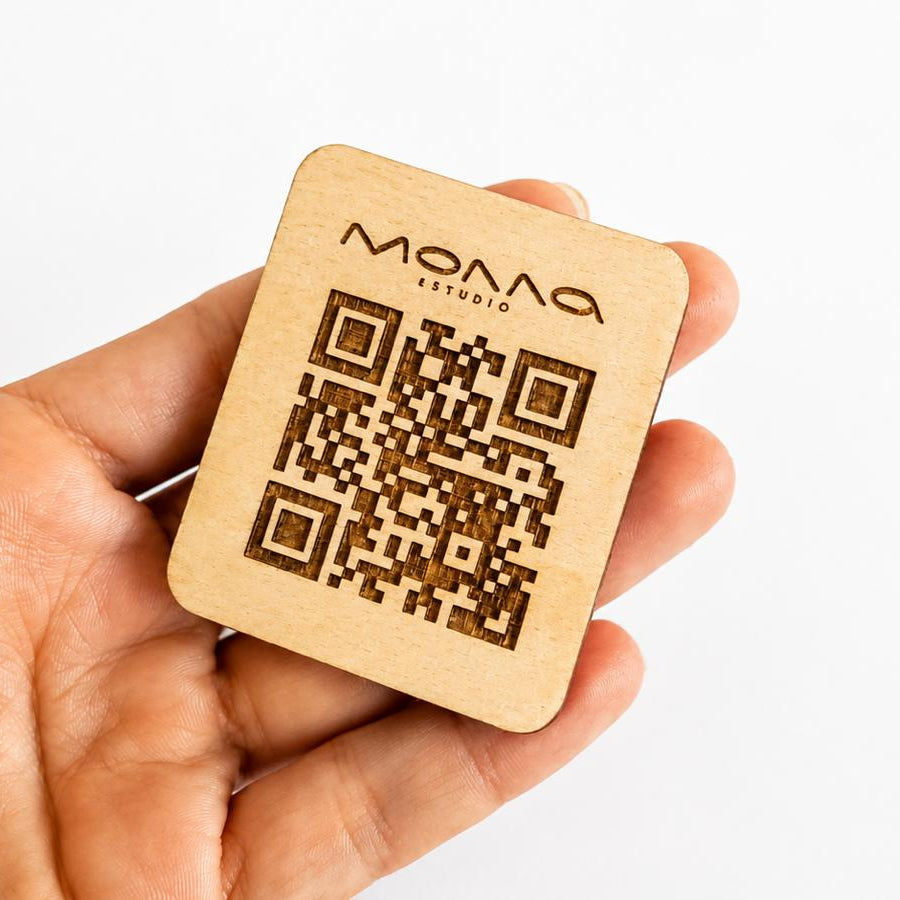 Placa QR contrachapado