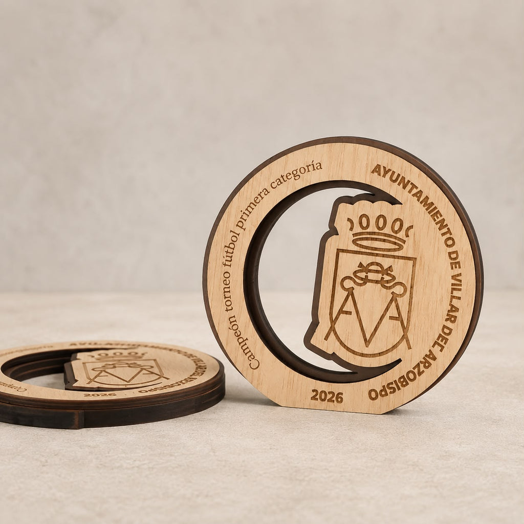 Trofeo Personalizado de Madera – Diseño Exclusivo
