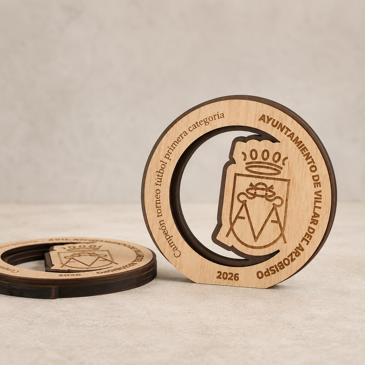 Trofeo Personalizado de Madera – Diseño Exclusivo