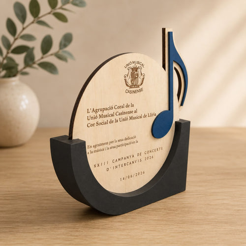 Placa Conmemorativa Personalizada de Madera