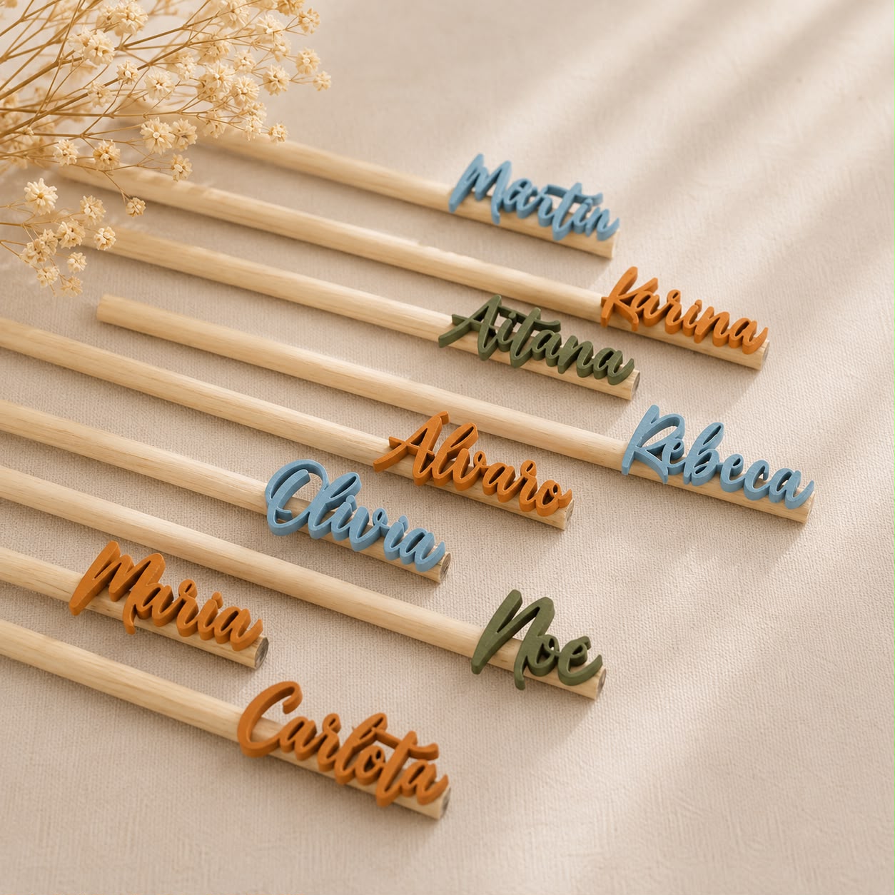 Portalápices de madera personalizados